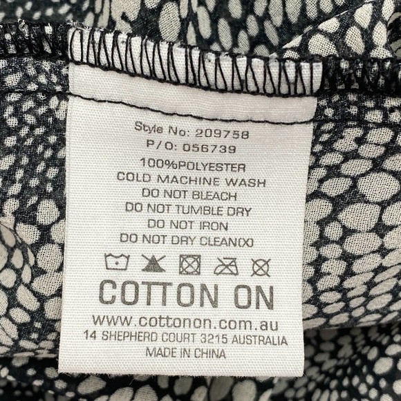 COTTON On Black & White Printed Camisole Blouse - Picture 10 of 12